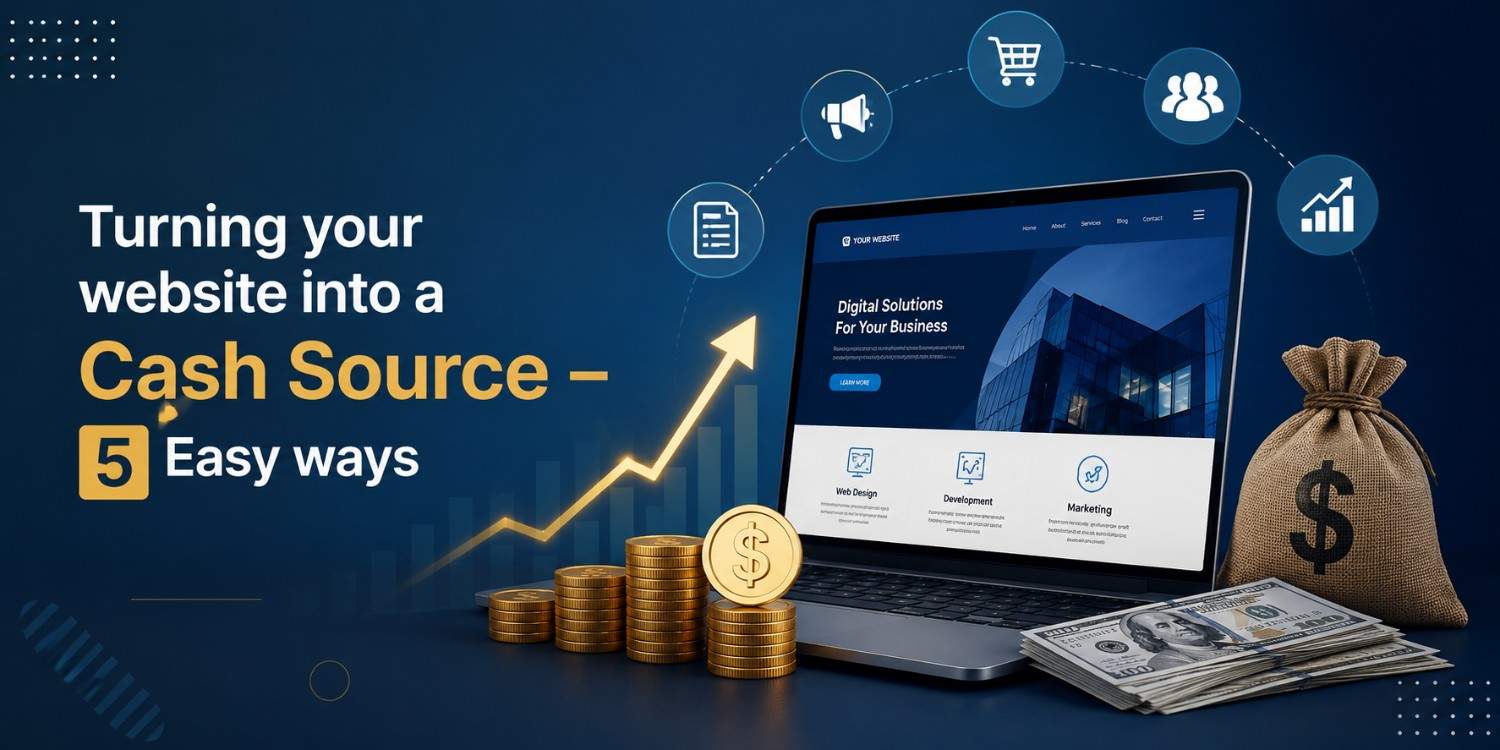 Turning your website into a Cash Source- 5 Easy ways Turning your website into a Cash Source- 5 Easy ways